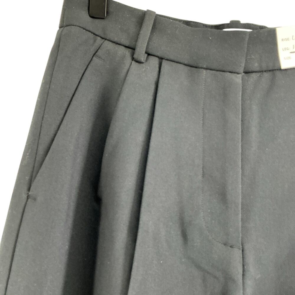 Abercrombie & Fitch Ultra High Black Pleated Wide LegDress Pants Women 6S NWT - Picture 2 of 10